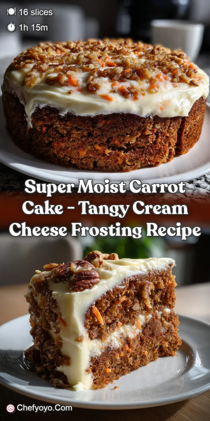 Super Moist Carrot Cake - Tangy Cream Cheese Frosting Recipe