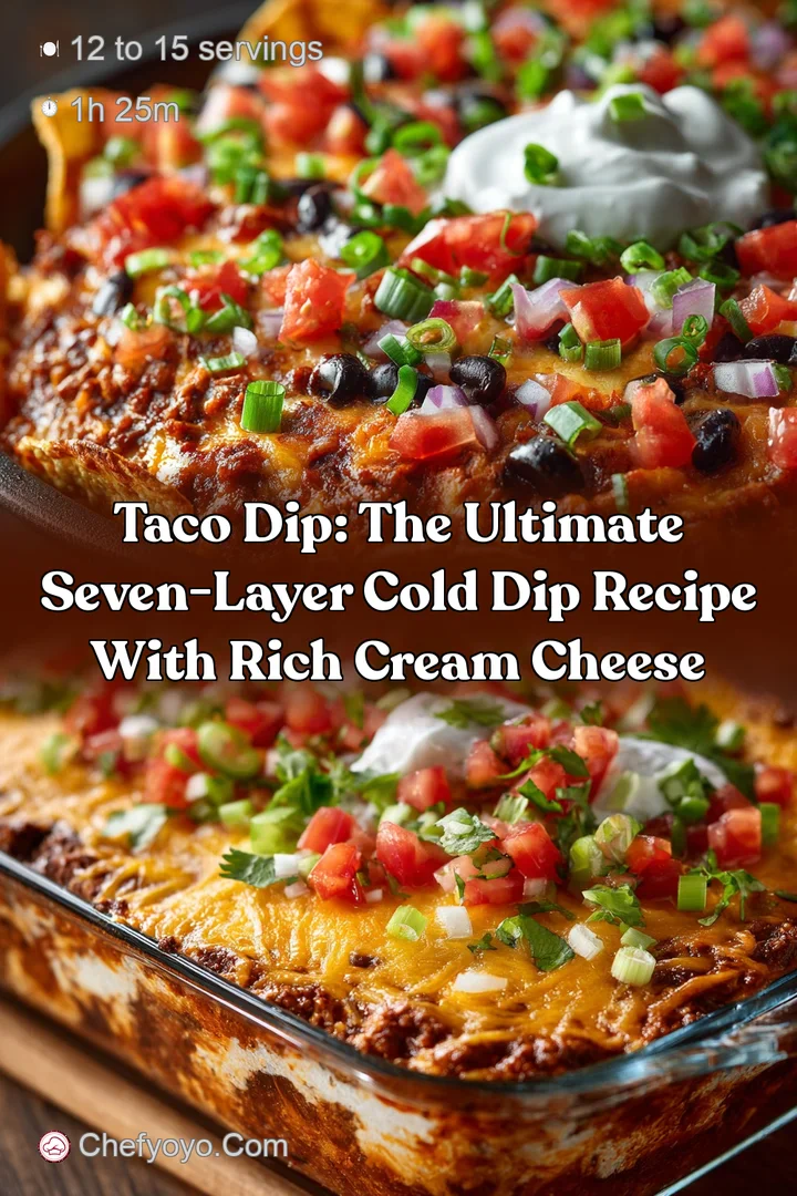 Taco Dip: The Ultimate Seven-Layer Cold Dip Recipe with Rich Cream Cheese