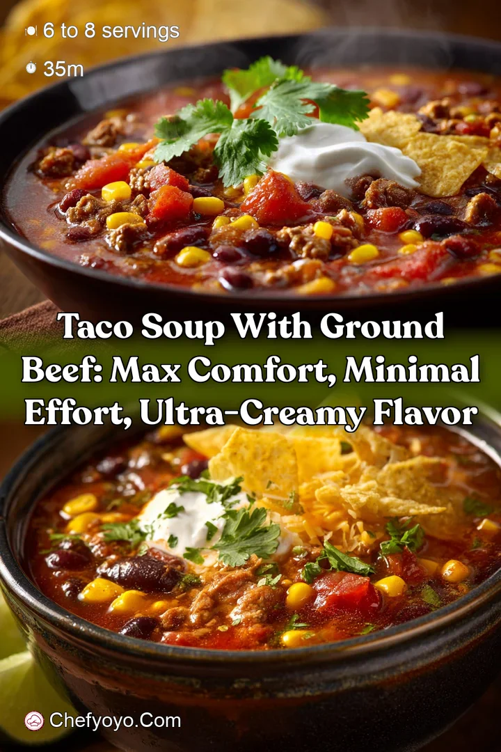 Taco Soup with Ground Beef: Max Comfort Minimal Effort Ultra-Creamy Flavor