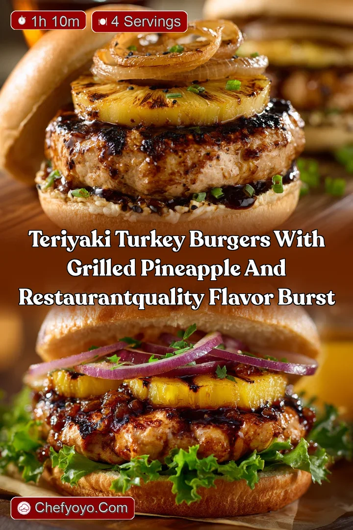 Teriyaki Turkey Burgers with Grilled Pineapple and RestaurantQuality Flavor Burst