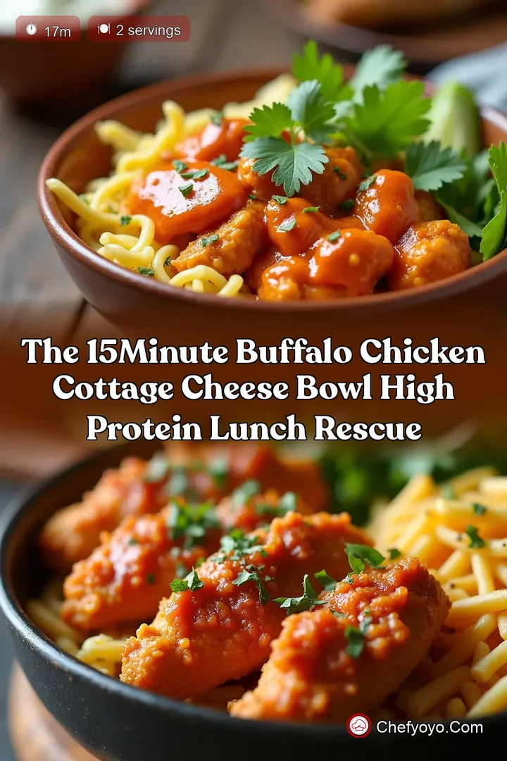 The 15Minute Buffalo Chicken Cottage Cheese Bowl High Protein Lunch Rescue