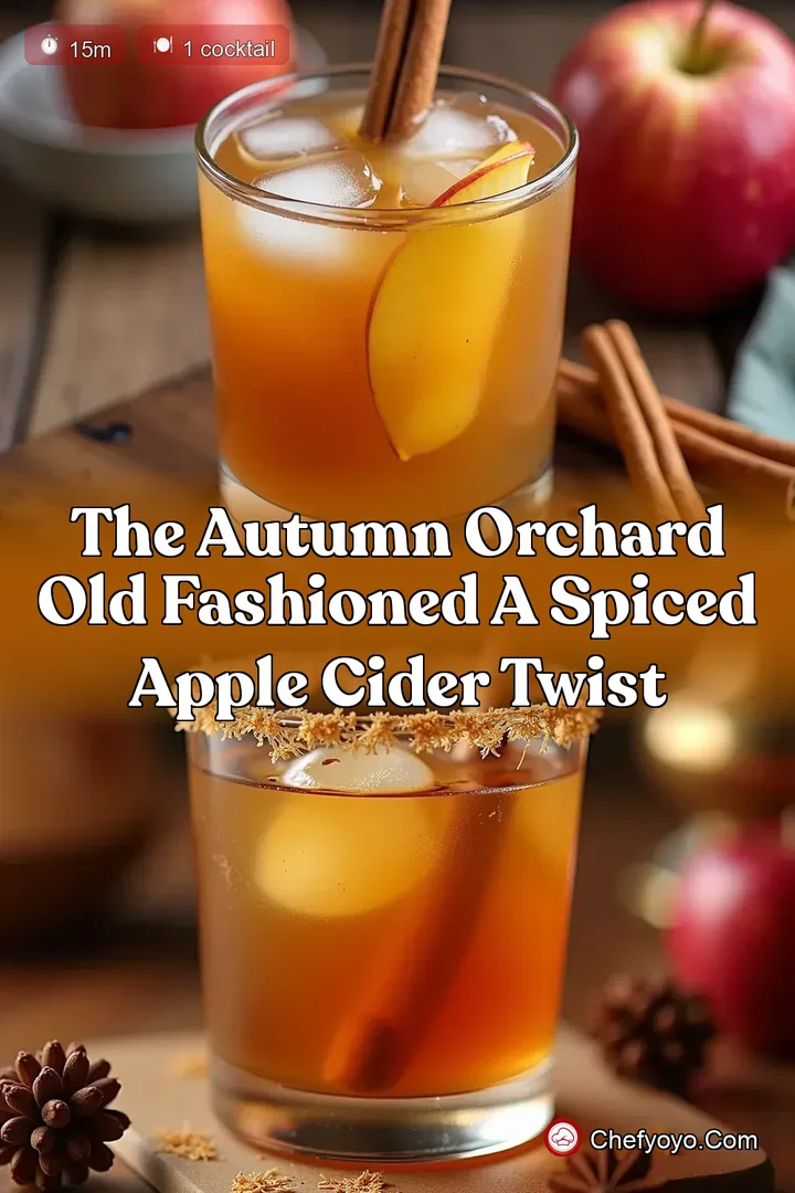 The Autumn Orchard Old Fashioned A Spiced Apple Cider Twist