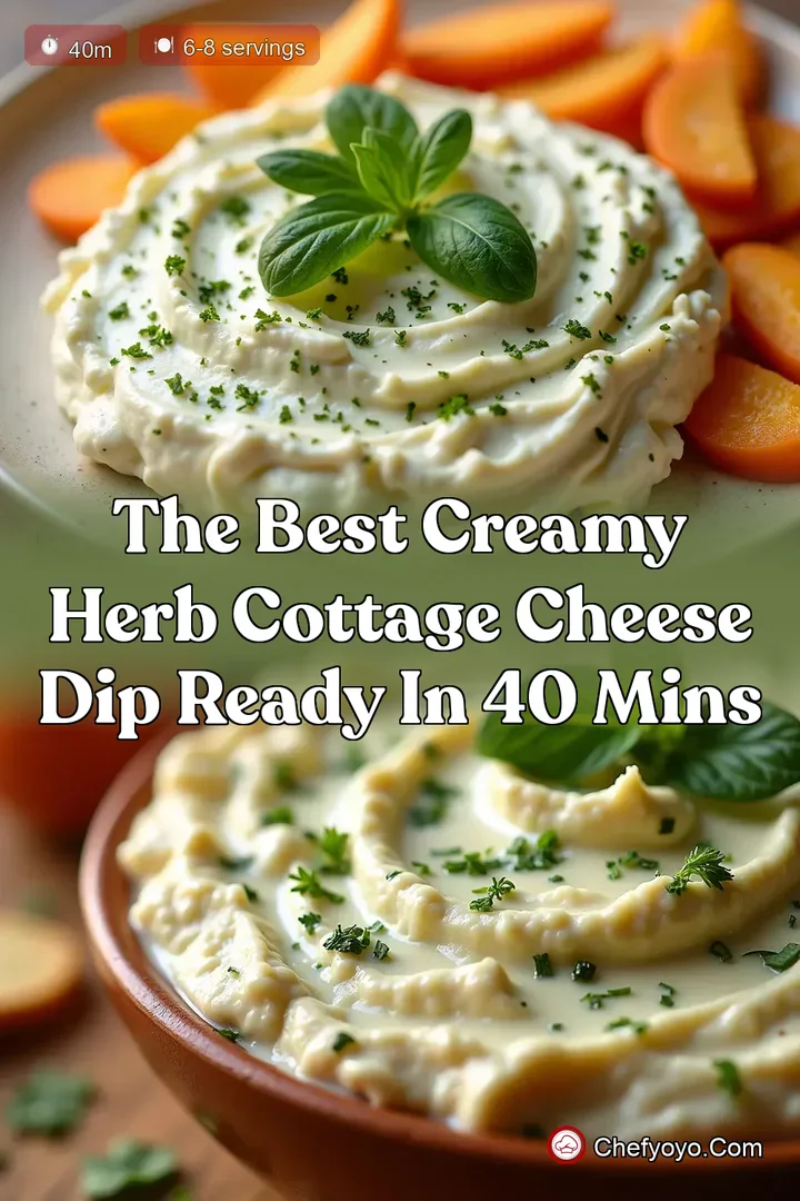 The Best Creamy Herb Cottage Cheese Dip Ready in 40 Mins