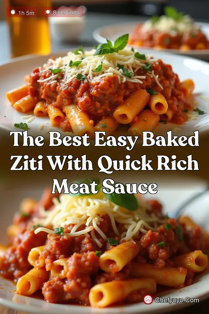 The Best Easy Baked Ziti with Quick Rich Meat Sauce