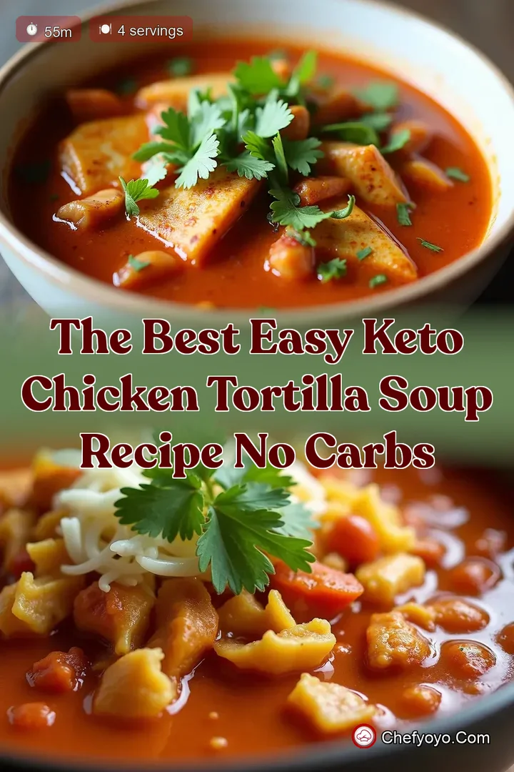 The Best Easy Keto Chicken Tortilla Soup Recipe No Carbs