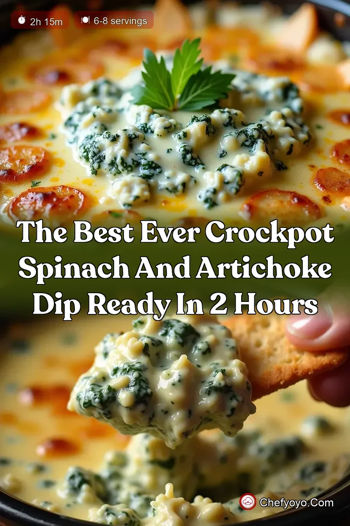 The Best Ever Crockpot Spinach and Artichoke Dip Ready in 2 Hours