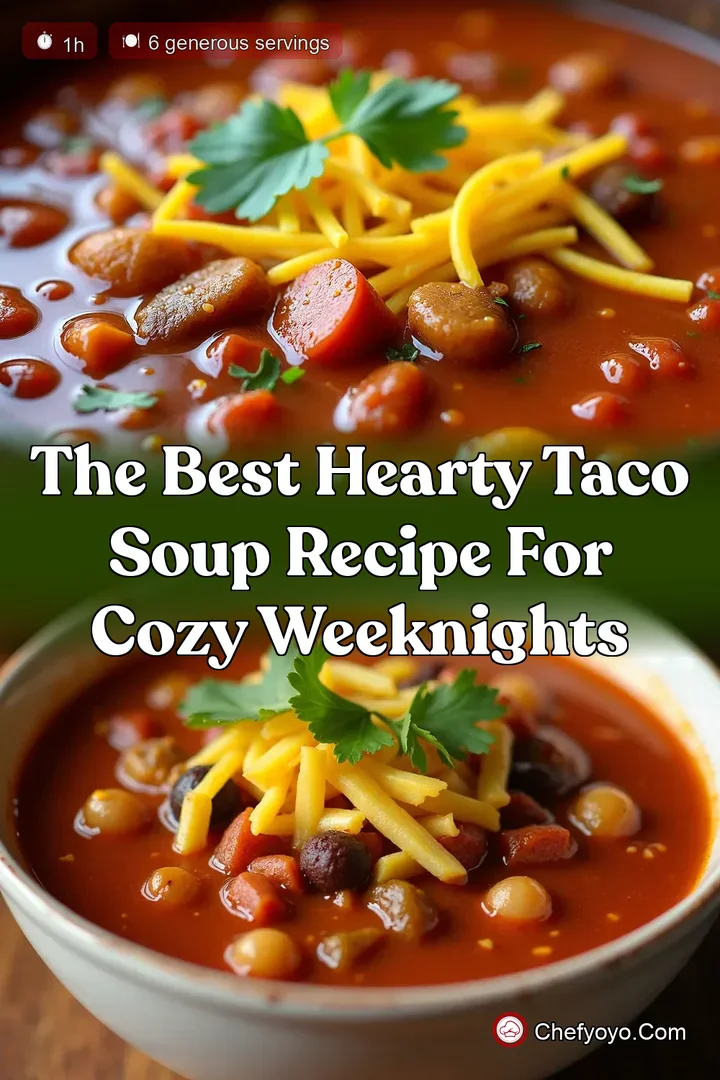 The Best Hearty Taco Soup Recipe for Cozy Weeknights