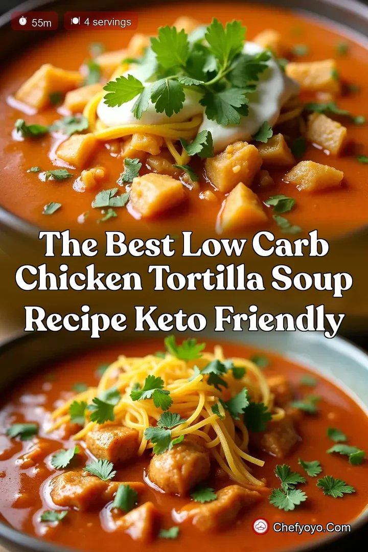 The Best Low Carb Chicken Tortilla Soup Recipe Keto Friendly