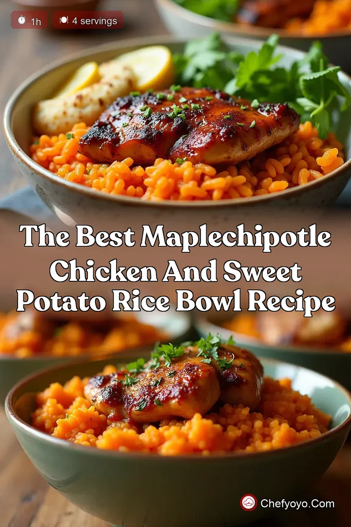 The Best MapleChipotle Chicken and Sweet Potato Rice Bowl Recipe