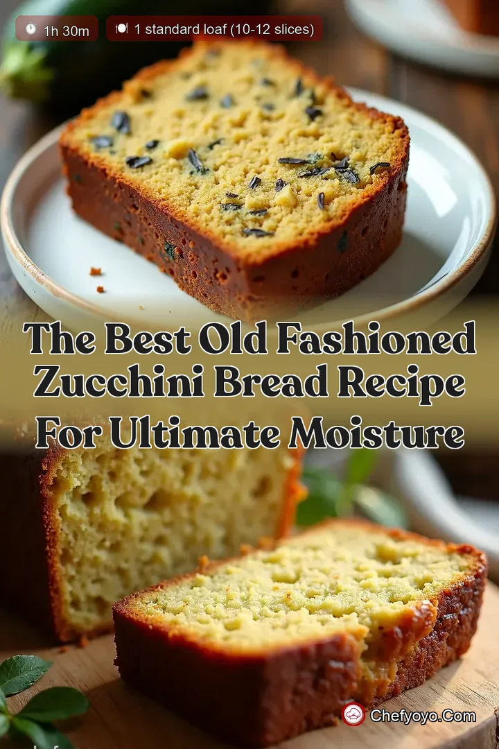 The Best Old Fashioned Zucchini Bread Recipe for Ultimate Moisture