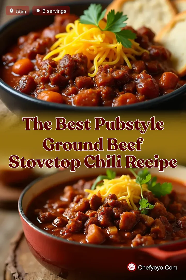 The Best PubStyle Ground Beef Stovetop Chili Recipe