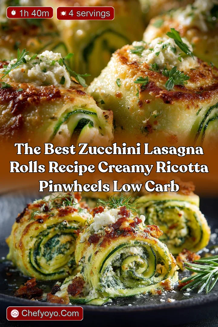 The BEST Zucchini Lasagna Rolls Recipe Creamy Ricotta Pinwheels Low Carb