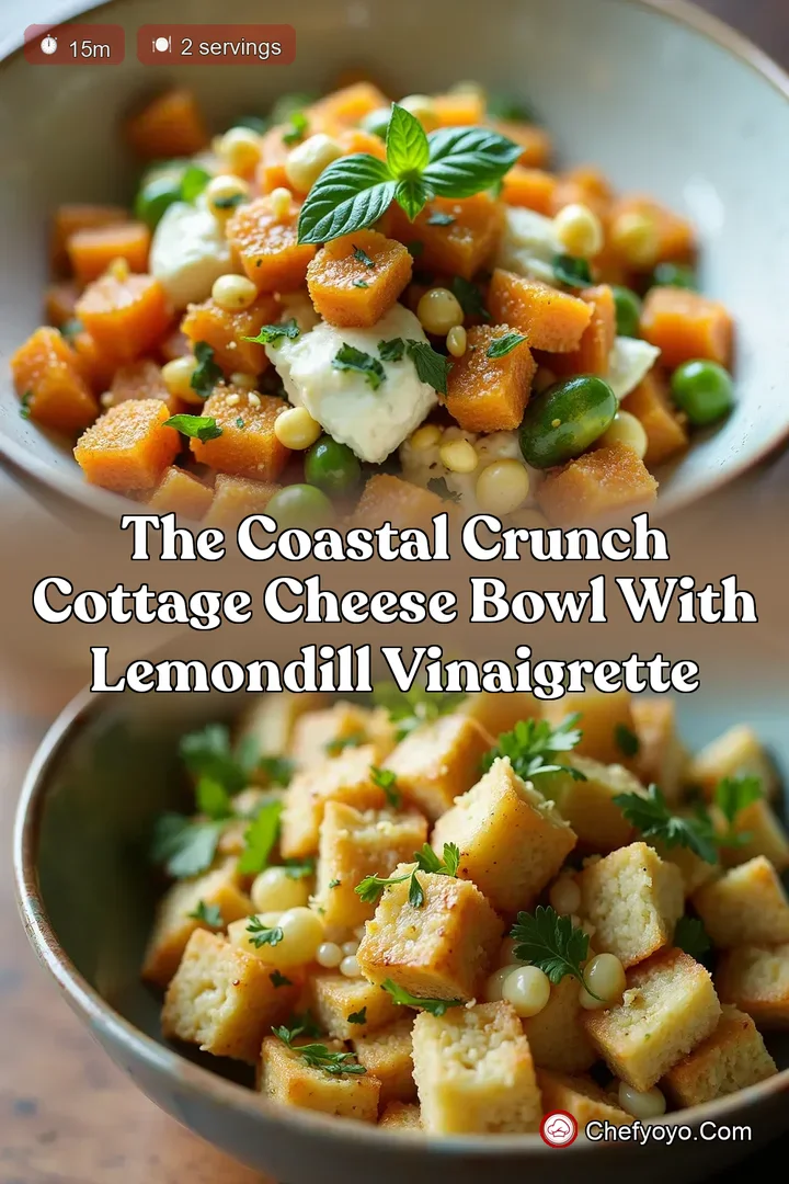 The Coastal Crunch Cottage Cheese Bowl with LemonDill Vinaigrette