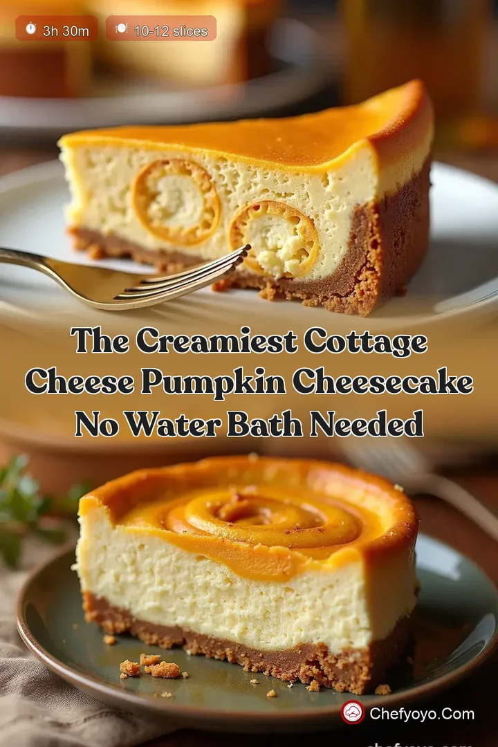 The Creamiest Cottage Cheese Pumpkin Cheesecake No Water Bath Needed