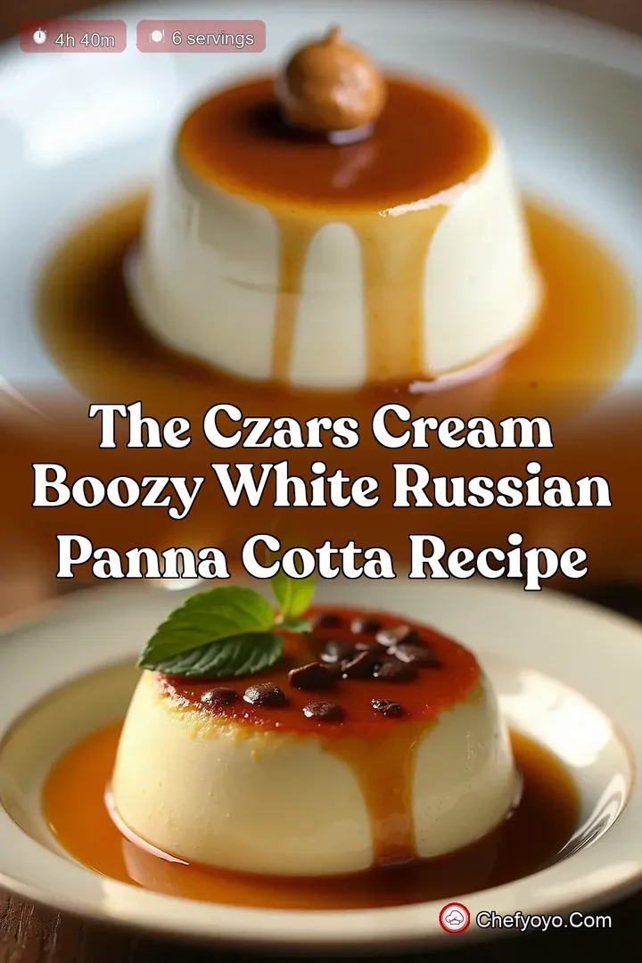 The Czars Cream Boozy White Russian Panna Cotta Recipe