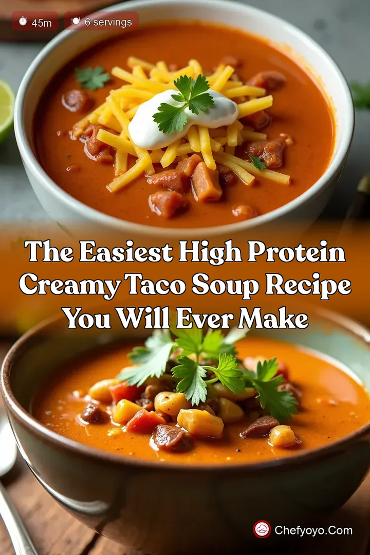 The Easiest High Protein Creamy Taco Soup Recipe You Will Ever Make