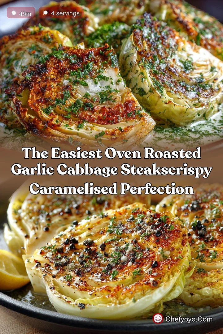 The Easiest Oven Roasted Garlic Cabbage SteaksCrispy Caramelised Perfection