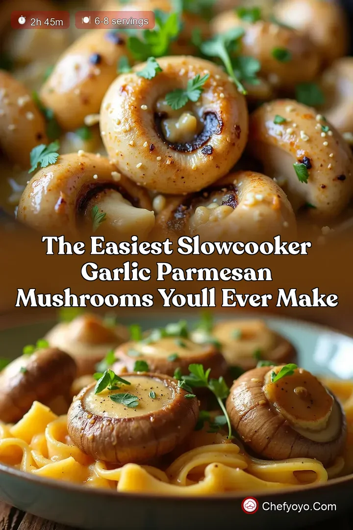 The Easiest SlowCooker Garlic Parmesan Mushrooms Youll Ever Make
