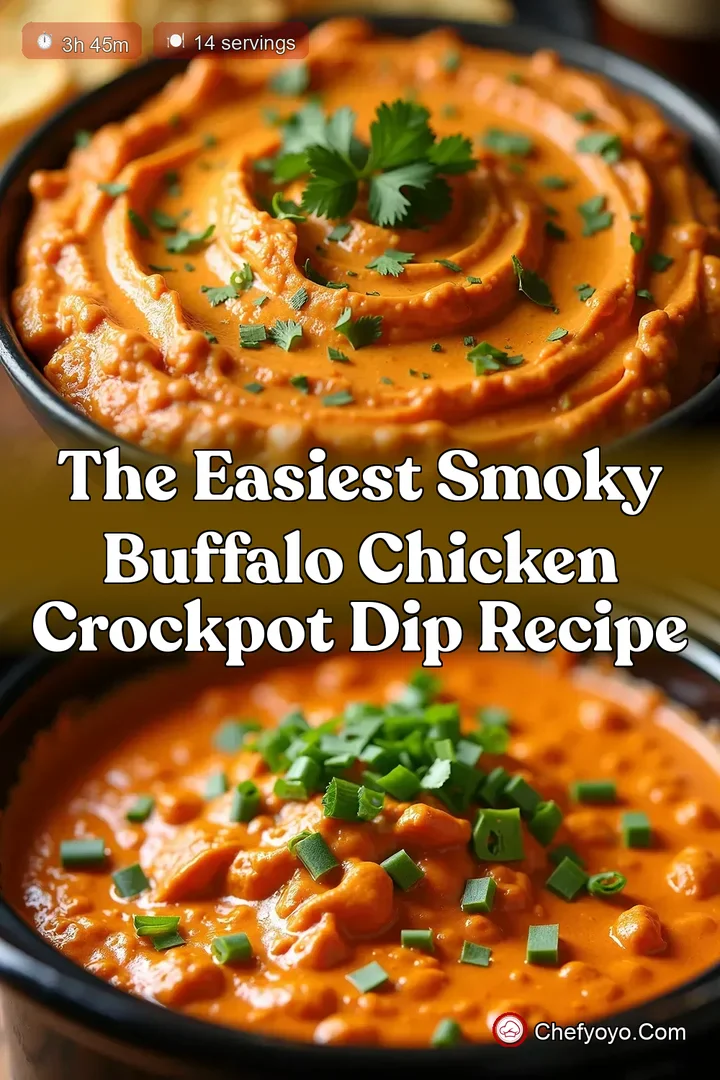 The Easiest Smoky Buffalo Chicken Crockpot Dip Recipe