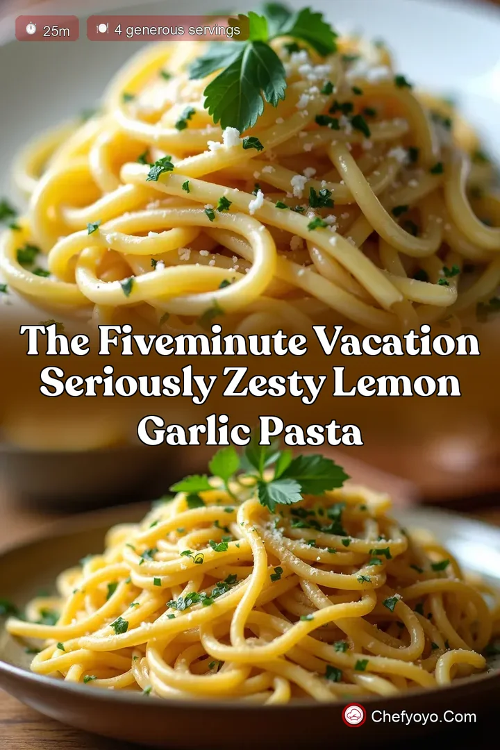 The FiveMinute Vacation Seriously Zesty Lemon Garlic Pasta