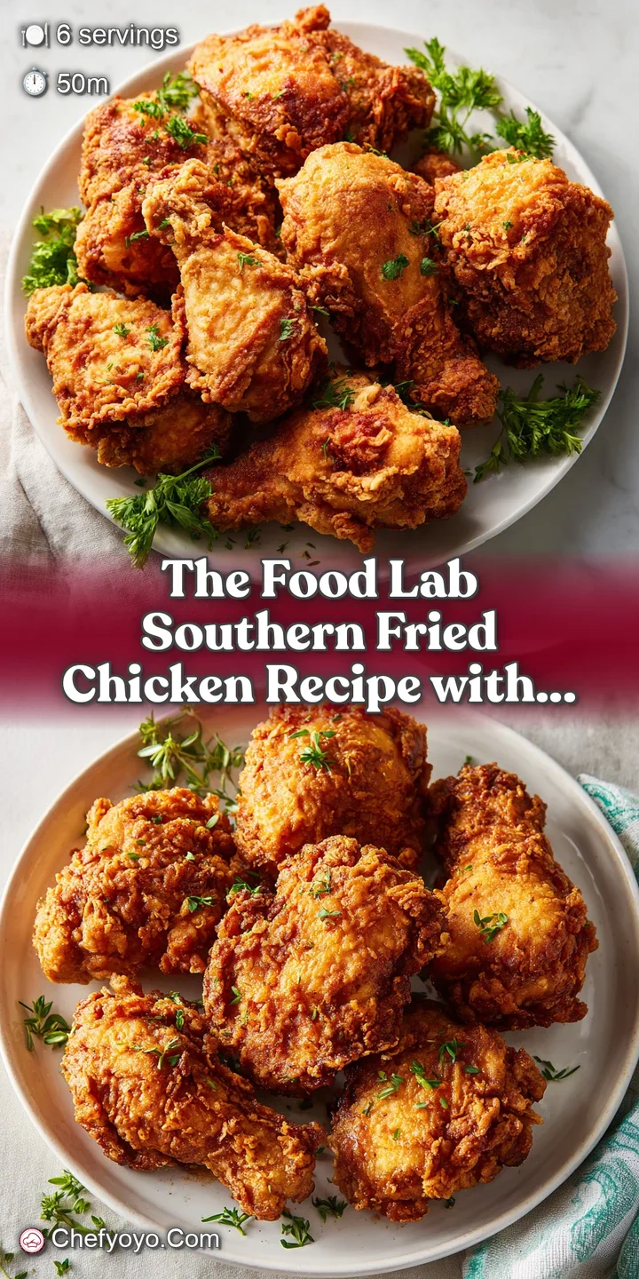 Close-up of extra-crispy, golden fried chicken with visible flakes. Buttermilk-soaked, perfectly seasoned, and mouthwatering.