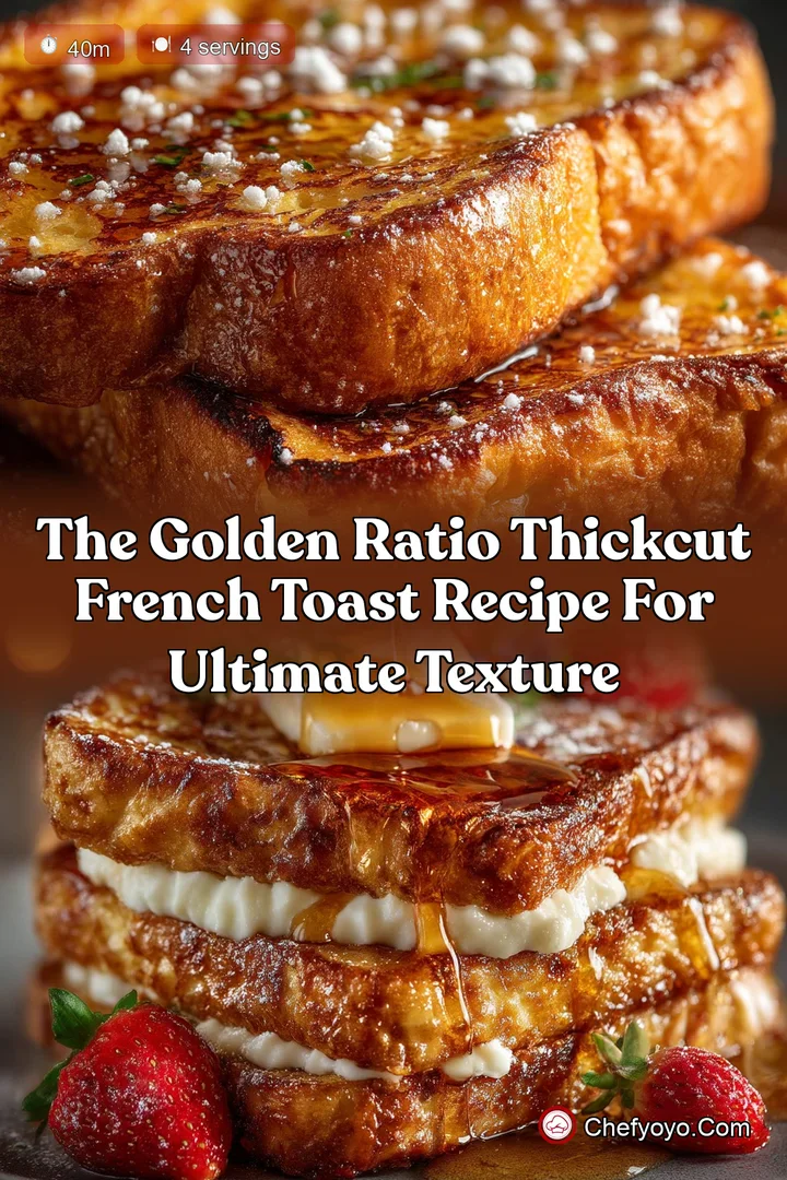 The Golden Ratio ThickCut French Toast Recipe for Ultimate Texture
