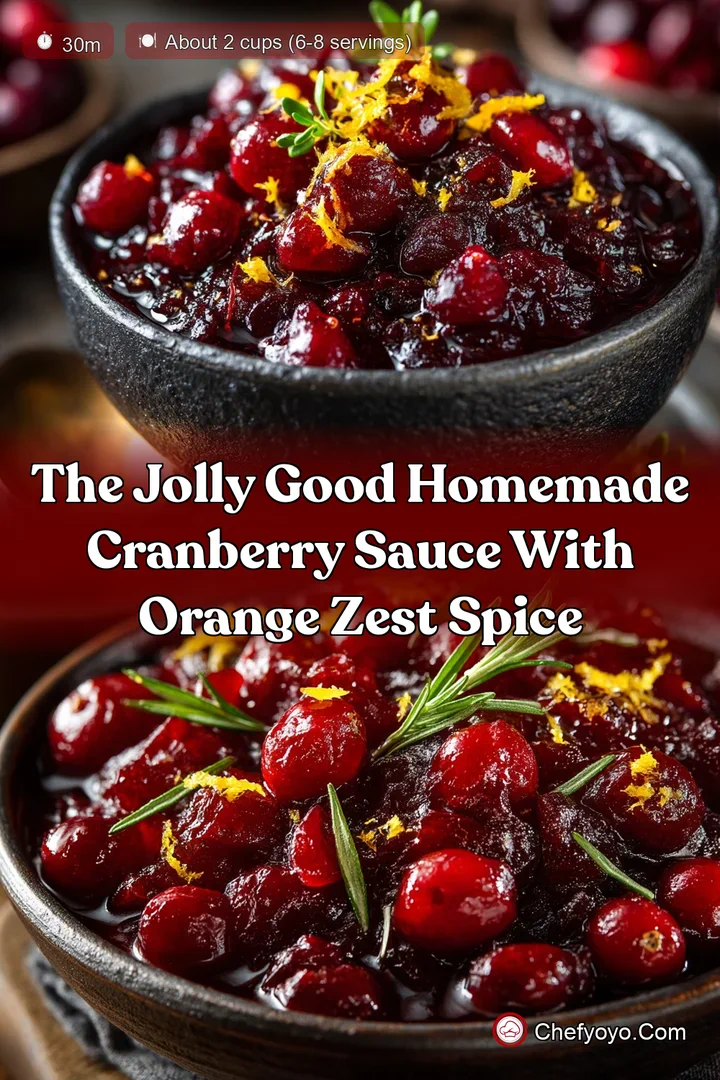 The Jolly Good Homemade Cranberry Sauce with Orange Zest Spice