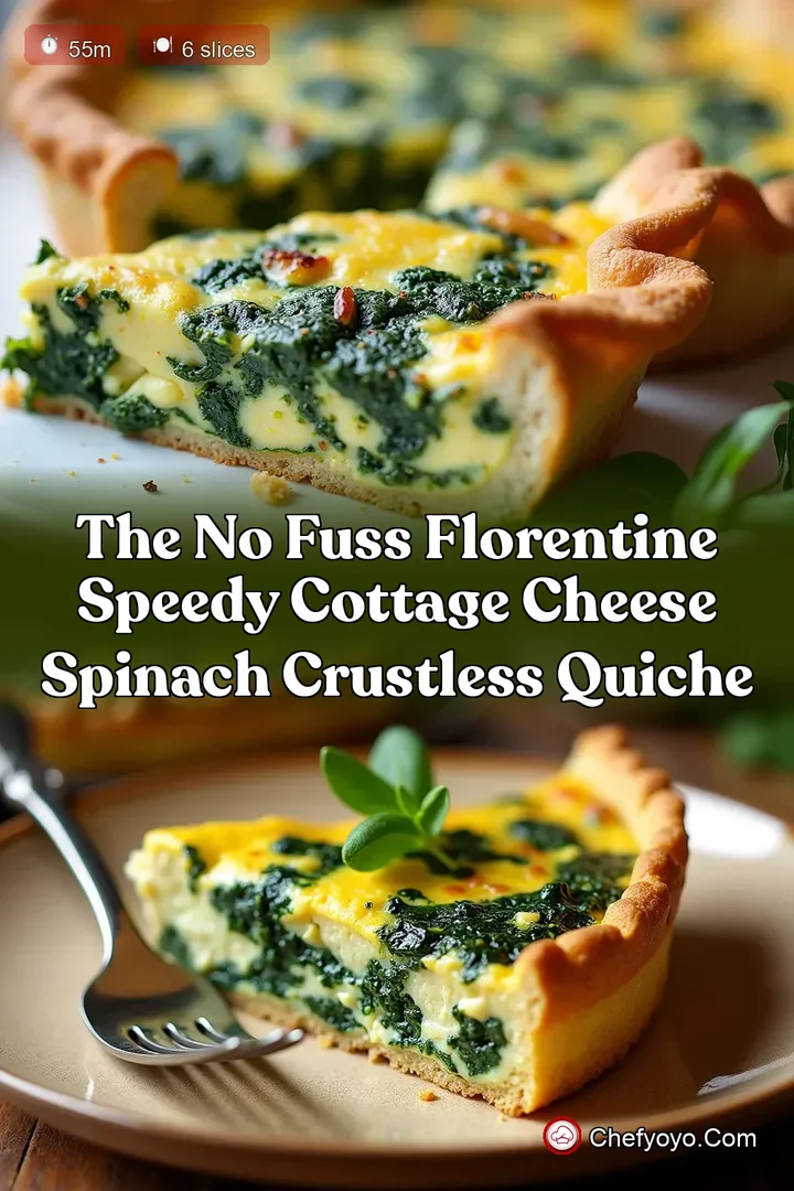 The No Fuss Florentine Speedy Cottage Cheese Spinach Crustless Quiche