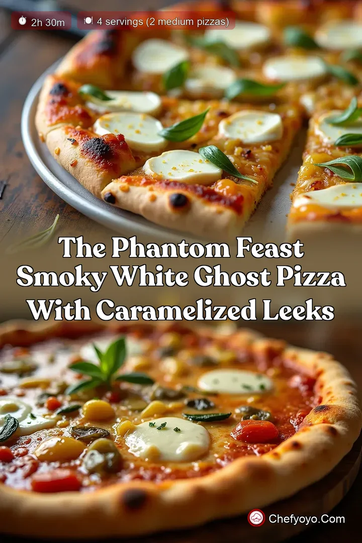 The Phantom Feast Smoky White Ghost Pizza with Caramelized Leeks