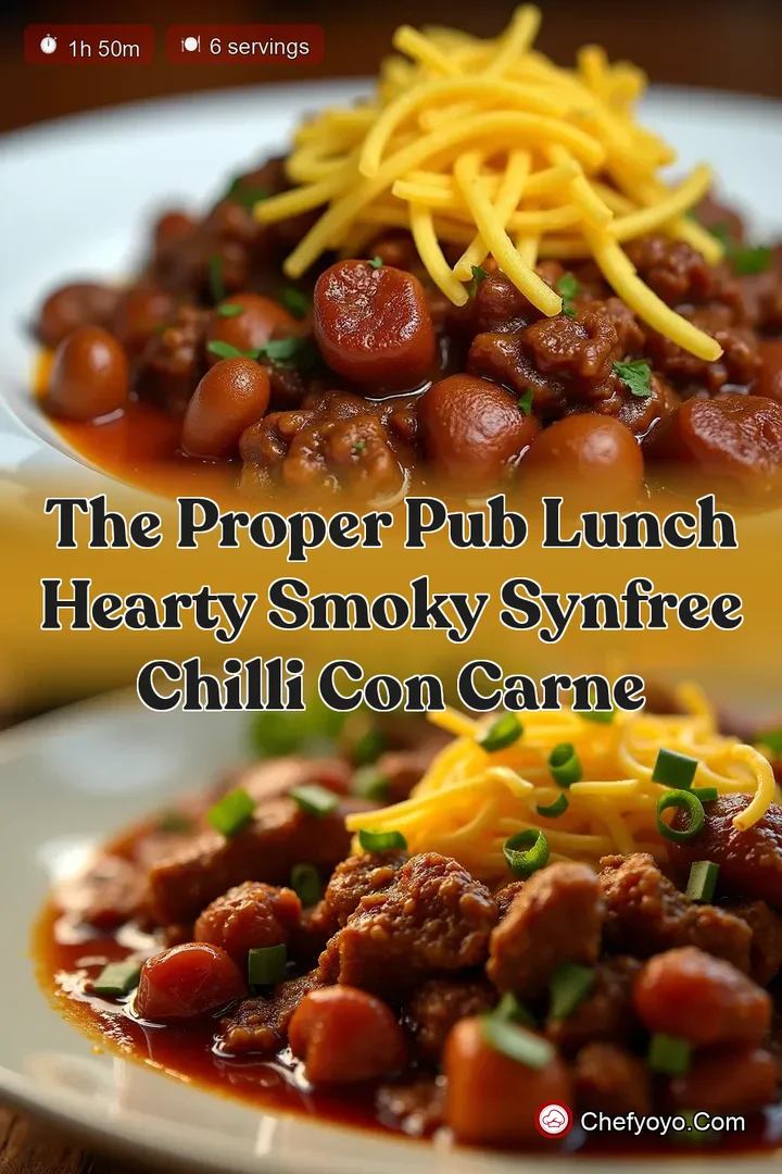The Proper Pub Lunch Hearty Smoky SynFree Chilli Con Carne
