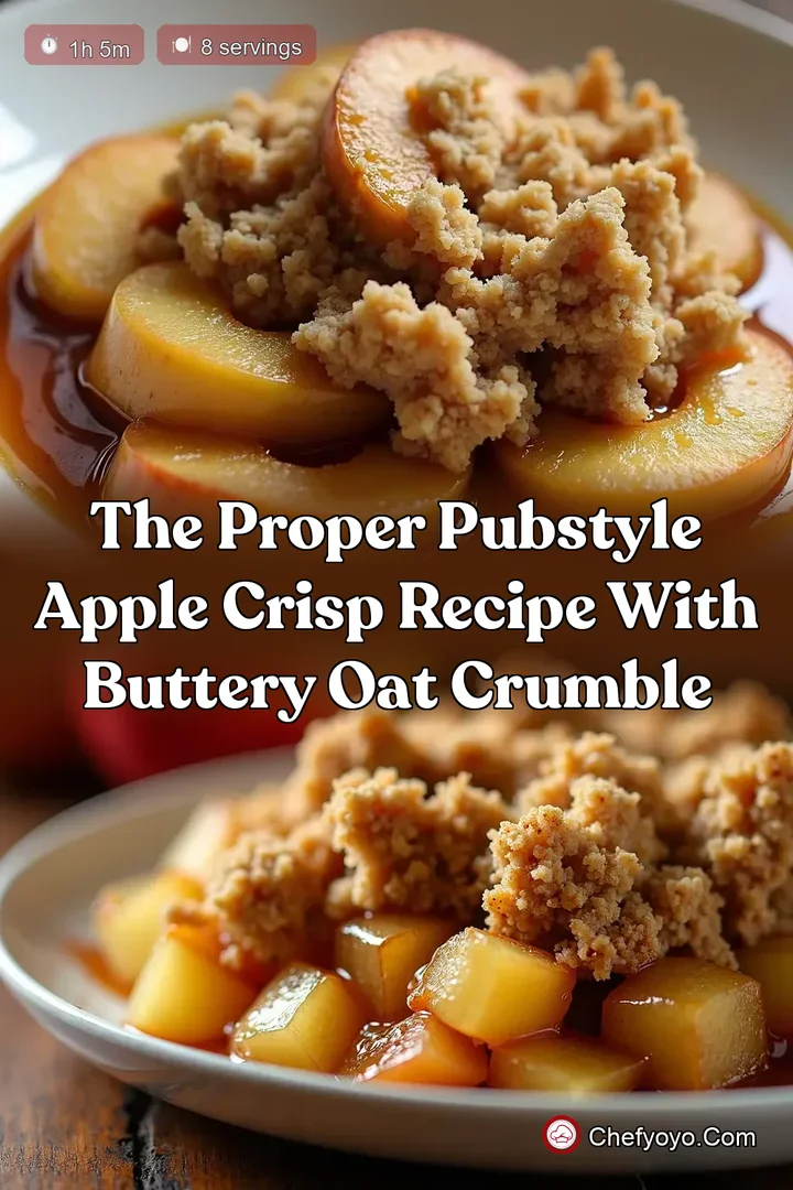 The Proper PubStyle Apple Crisp Recipe with Buttery Oat Crumble