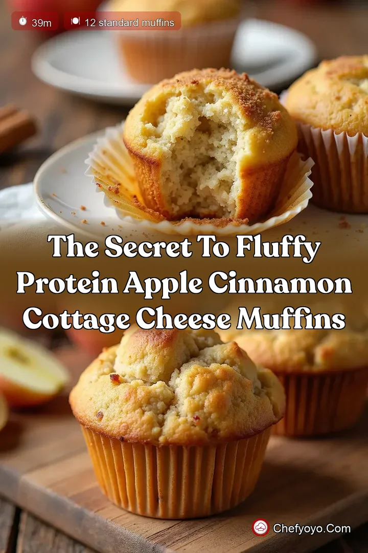The Secret to Fluffy Protein Apple Cinnamon Cottage Cheese Muffins