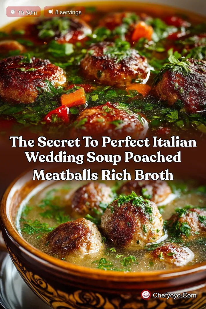 The Secret to Perfect Italian Wedding Soup Poached Meatballs Rich Broth