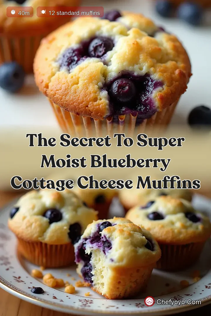 The Secret to Super Moist Blueberry Cottage Cheese Muffins