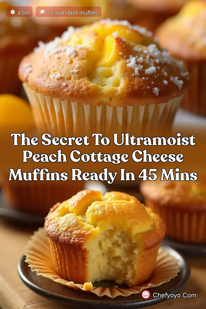 The Secret to UltraMoist Peach Cottage Cheese Muffins Ready in 45 Mins