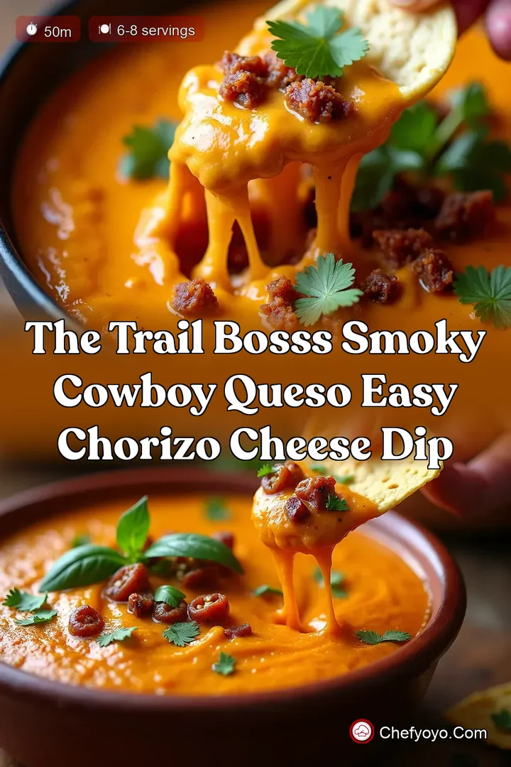 The Trail Bosss Smoky Cowboy Queso Easy Chorizo Cheese Dip