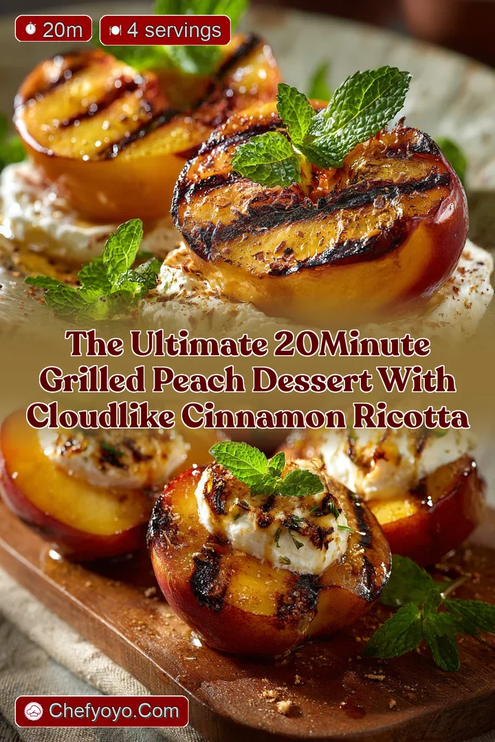 The Ultimate 20Minute Grilled Peach Dessert with CloudLike Cinnamon Ricotta