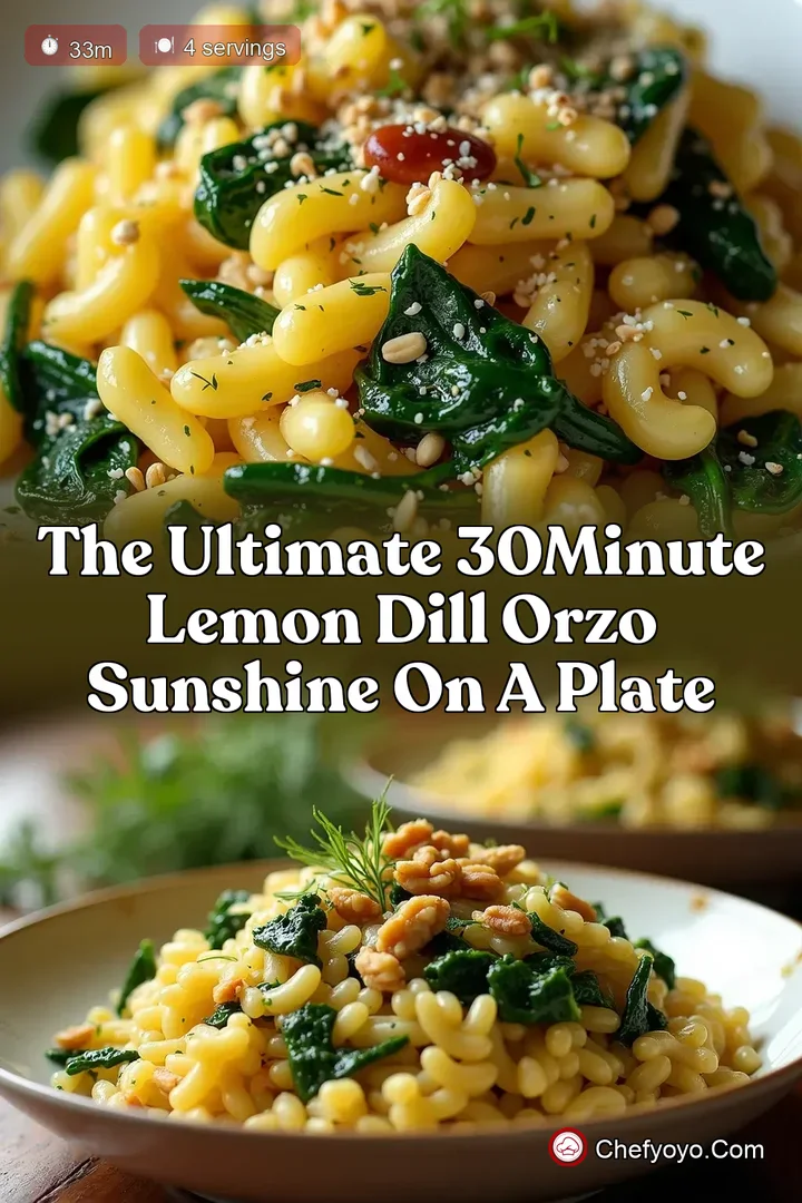 The Ultimate 30Minute Lemon Dill Orzo Sunshine on a Plate