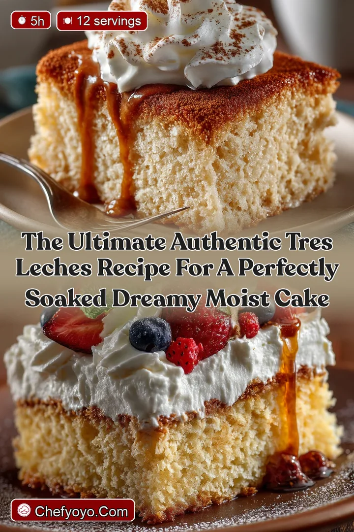 The Ultimate Authentic Tres Leches Recipe for a Perfectly Soaked Dreamy Moist Cake