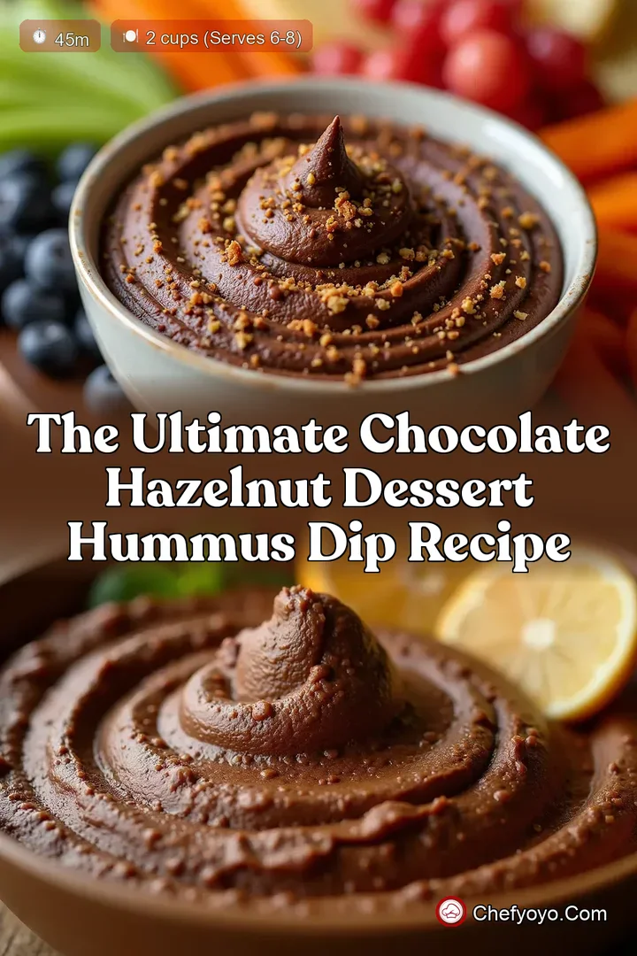 The Ultimate Chocolate Hazelnut Dessert Hummus Dip Recipe