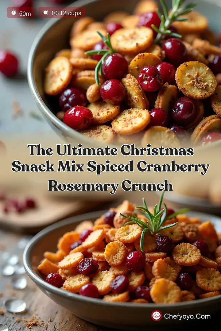 The Ultimate Christmas Snack Mix Spiced Cranberry Rosemary Crunch
