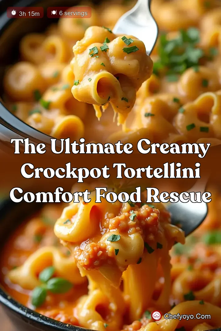 The Ultimate Creamy Crockpot Tortellini Comfort Food Rescue