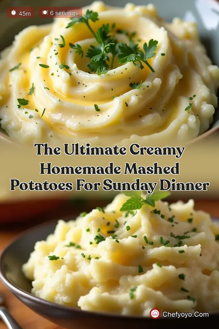 The Ultimate Creamy Homemade Mashed Potatoes for Sunday Dinner