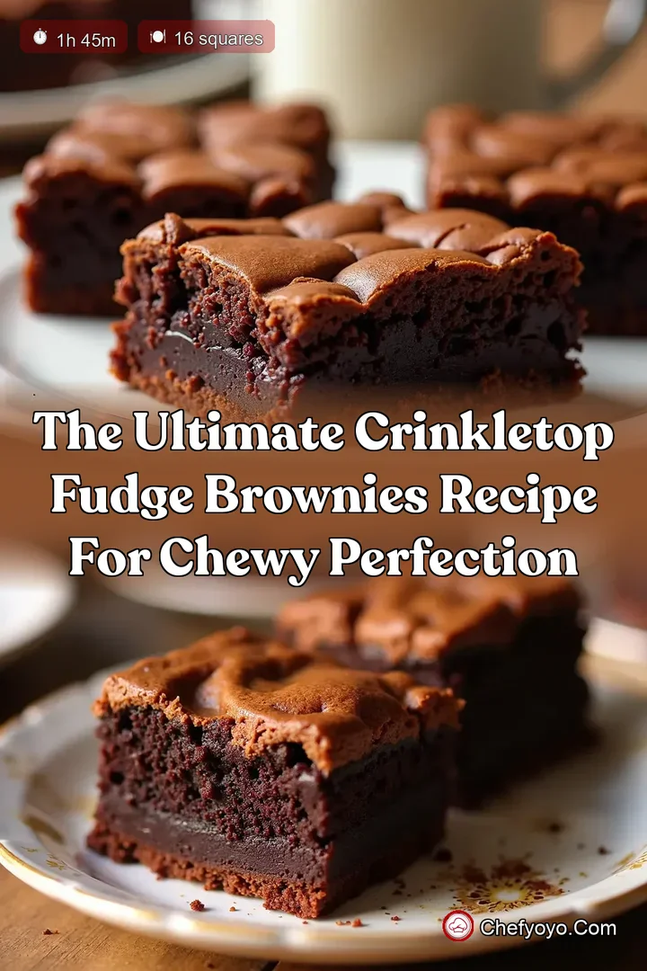 The Ultimate CrinkleTop Fudge Brownies Recipe for Chewy Perfection