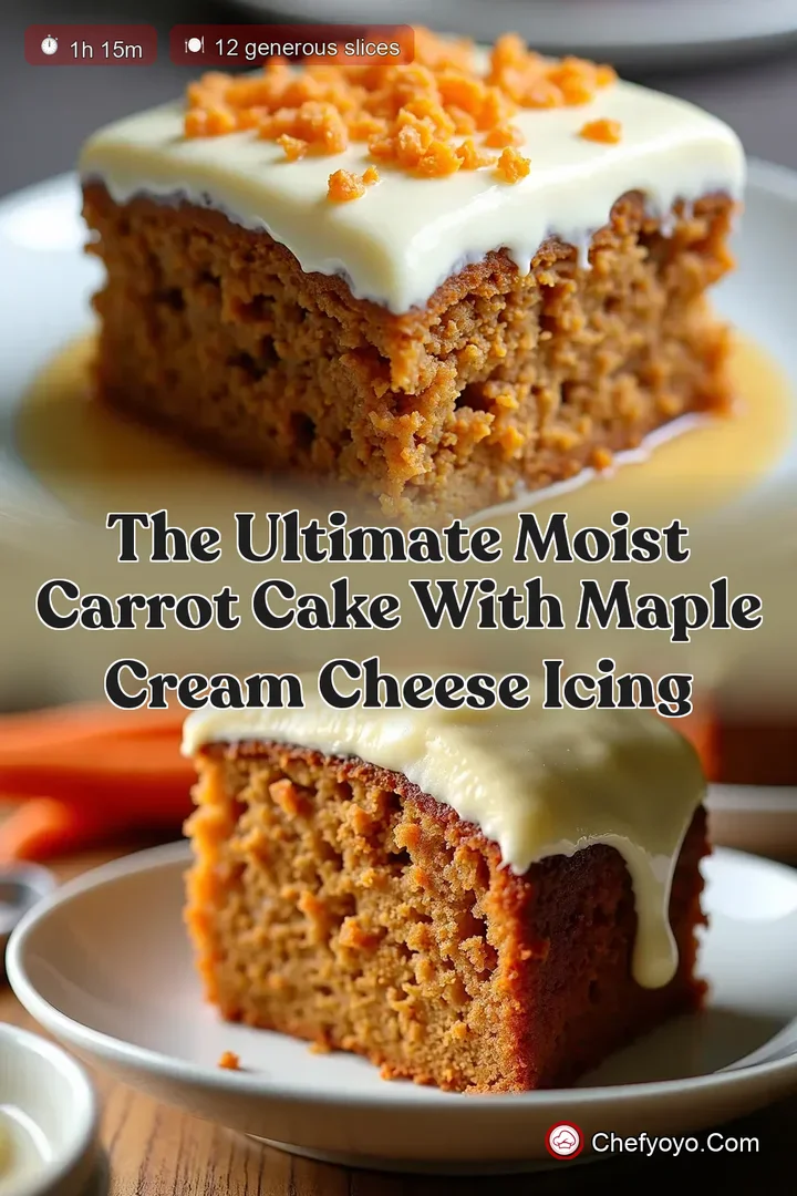 The Ultimate Moist Carrot Cake with Maple Cream Cheese Icing