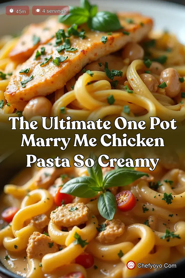 The Ultimate One Pot Marry Me Chicken Pasta So Creamy