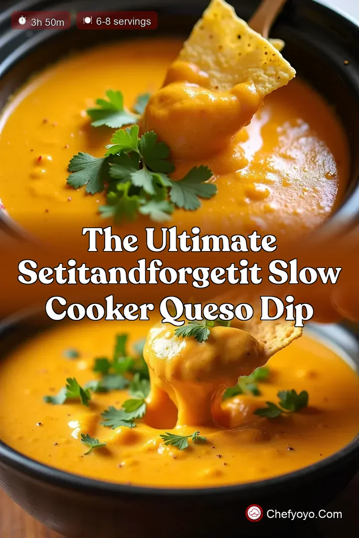 The Ultimate SetItAndForgetIt Slow Cooker Queso Dip