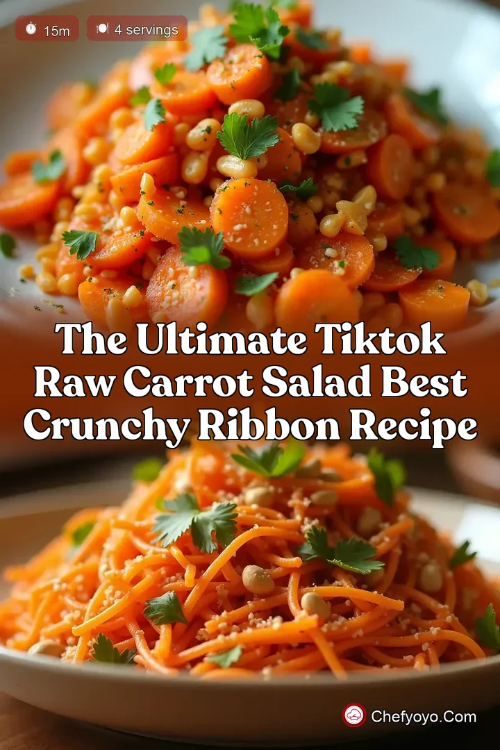 The Ultimate TikTok Raw Carrot Salad Best Crunchy Ribbon Recipe