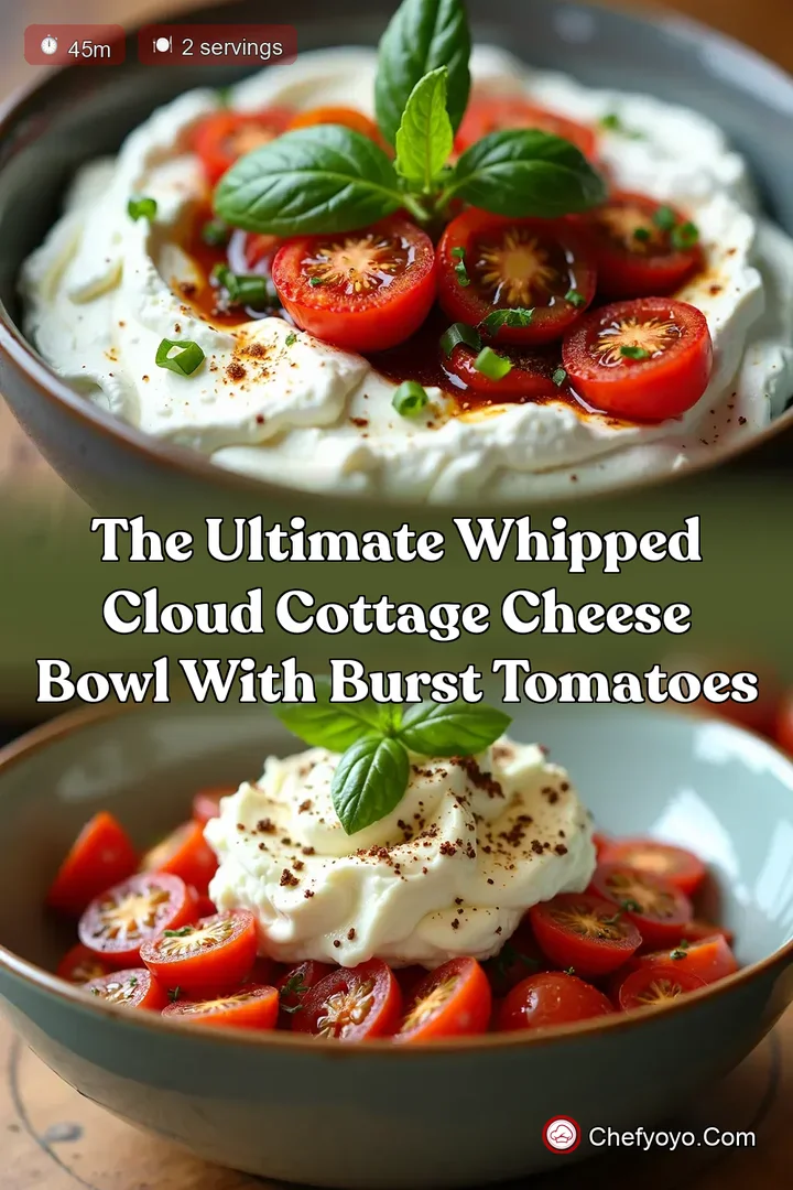 The Ultimate Whipped Cloud Cottage Cheese Bowl with Burst Tomatoes