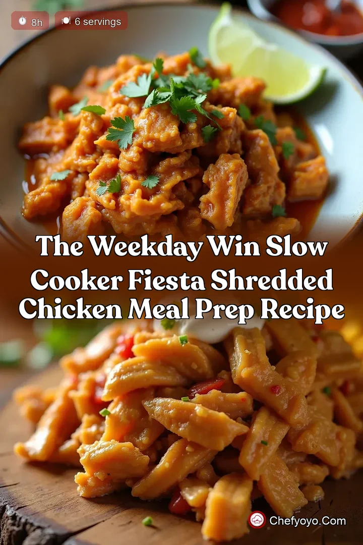 The Weekday Win Slow Cooker Fiesta Shredded Chicken Meal Prep Recipe